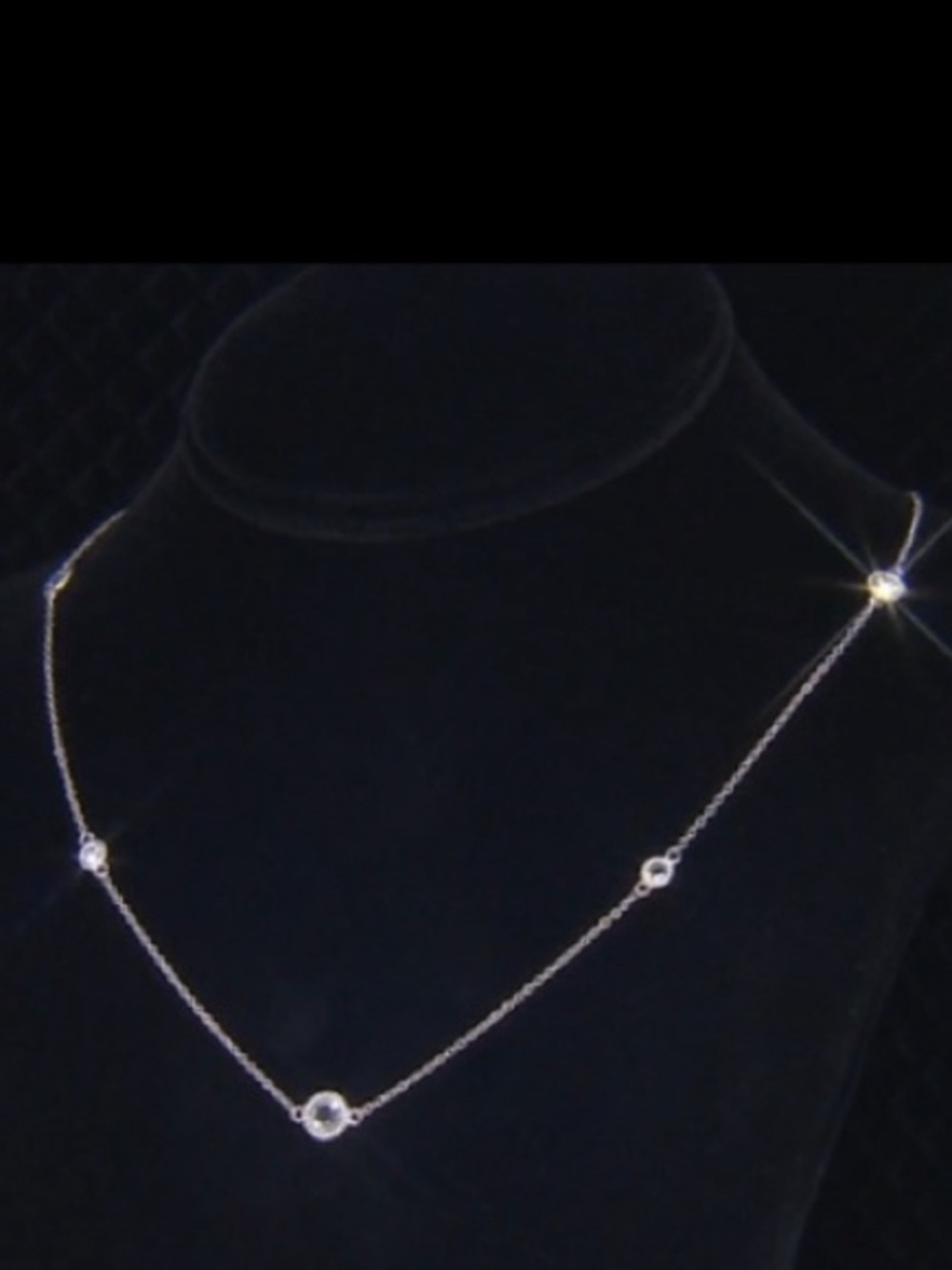 Judith Ripka Silver Twisted Rope Station Necklace & heart CZ  lock